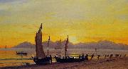 Albert Bierstadt Boats Ashore at Sunset China oil painting reproduction